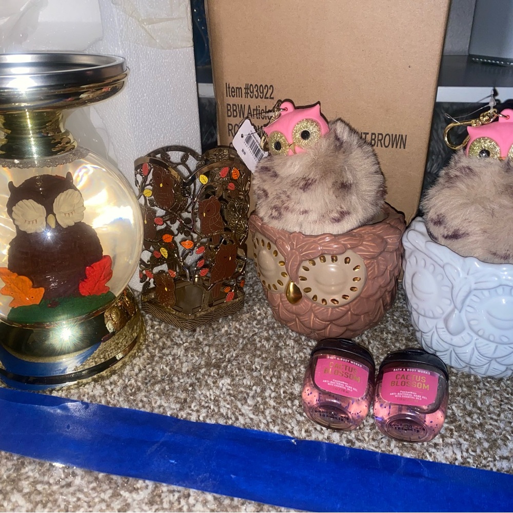 Bath and Body Works Owl-Themed Home Accents Set